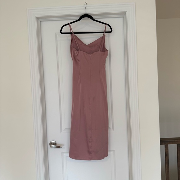Elegant Mauve Spaghetti Strap Dress - Picture 4 of 5